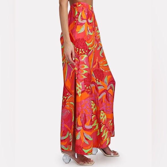 Farm Rio Fruit Brush Twill Wide-Leg Pants XS - Picture 2 of 8